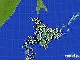 北海道地方のアメダス実況(風向・風速)(2019年05月10日)