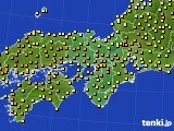 近畿地方のアメダス実況(気温)(2019年05月12日)