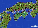 四国地方のアメダス実況(日照時間)(2019年05月13日)