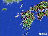 九州地方のアメダス実況(日照時間)(2019年05月16日)