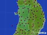 秋田県のアメダス実況(日照時間)(2019年05月18日)