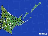 2019年05月18日の道東のアメダス(風向・風速)