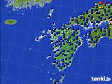 九州地方のアメダス実況(日照時間)(2019年05月19日)