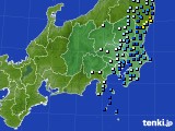 関東・甲信地方のアメダス実況(降水量)(2019年05月21日)