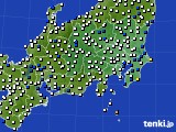 関東・甲信地方のアメダス実況(風向・風速)(2019年05月21日)