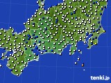 東海地方のアメダス実況(風向・風速)(2019年05月21日)