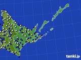 道東のアメダス実況(風向・風速)(2019年05月21日)