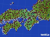 近畿地方のアメダス実況(日照時間)(2019年05月22日)