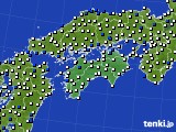 四国地方のアメダス実況(風向・風速)(2019年05月22日)