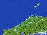 2019年05月22日の島根県のアメダス(風向・風速)