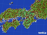 近畿地方のアメダス実況(気温)(2019年05月25日)