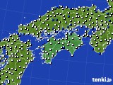 四国地方のアメダス実況(風向・風速)(2019年05月29日)