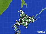北海道地方のアメダス実況(風向・風速)(2019年06月04日)