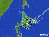 北海道地方のアメダス実況(降水量)(2019年06月05日)