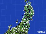 東北地方のアメダス実況(風向・風速)(2019年06月05日)
