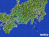 東海地方のアメダス実況(風向・風速)(2019年06月06日)