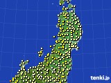 東北地方のアメダス実況(気温)(2019年06月07日)