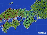 近畿地方のアメダス実況(日照時間)(2019年06月09日)