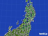 東北地方のアメダス実況(風向・風速)(2019年06月09日)