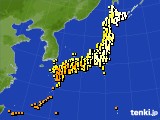 アメダス実況(気温)(2019年06月10日)