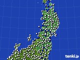 東北地方のアメダス実況(風向・風速)(2019年06月10日)