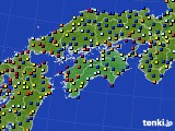 四国地方のアメダス実況(日照時間)(2019年06月11日)