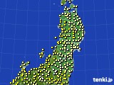 東北地方のアメダス実況(気温)(2019年06月11日)