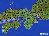 近畿地方のアメダス実況(日照時間)(2019年06月13日)