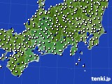 東海地方のアメダス実況(風向・風速)(2019年06月13日)