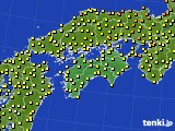 四国地方のアメダス実況(気温)(2019年06月14日)
