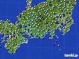東海地方のアメダス実況(風向・風速)(2019年06月14日)