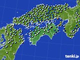 四国地方のアメダス実況(降水量)(2019年06月15日)