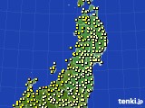 東北地方のアメダス実況(気温)(2019年06月15日)