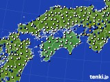 四国地方のアメダス実況(風向・風速)(2019年06月15日)