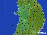 秋田県のアメダス実況(日照時間)(2019年06月17日)