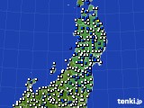 東北地方のアメダス実況(風向・風速)(2019年06月17日)