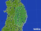 岩手県のアメダス実況(風向・風速)(2019年06月17日)