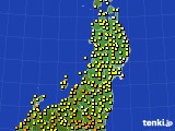 2019年06月18日の東北地方のアメダス(気温)