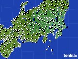 関東・甲信地方のアメダス実況(風向・風速)(2019年06月18日)