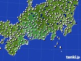 東海地方のアメダス実況(風向・風速)(2019年06月18日)