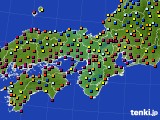 近畿地方のアメダス実況(日照時間)(2019年06月19日)