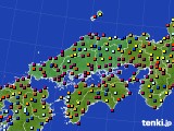 中国地方のアメダス実況(日照時間)(2019年06月19日)
