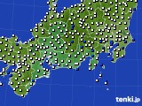 東海地方のアメダス実況(風向・風速)(2019年06月19日)