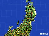 2019年06月20日の東北地方のアメダス(気温)