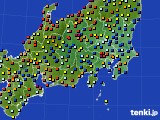 2019年06月21日の関東・甲信地方のアメダス(日照時間)