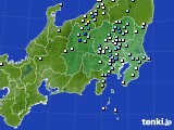 関東・甲信地方のアメダス実況(降水量)(2019年06月22日)