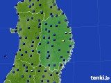 岩手県のアメダス実況(日照時間)(2019年06月22日)