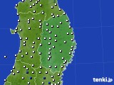 岩手県のアメダス実況(風向・風速)(2019年06月22日)