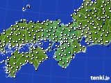 近畿地方のアメダス実況(風向・風速)(2019年06月25日)