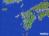 九州地方のアメダス実況(風向・風速)(2019年06月25日)